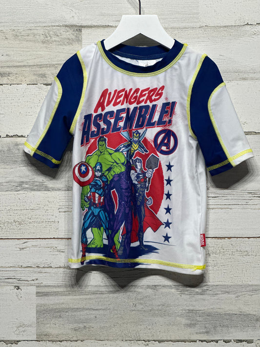 Boys Size 5/6 Marvel Avengers Rash Guard - Good Used Condition