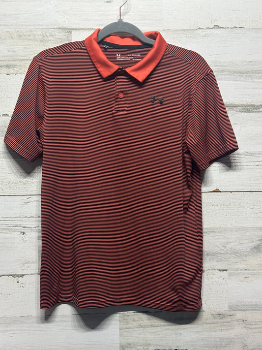 Boys Size Youth XL Loose Under Armour Heat Gear Drifit Collared Shirt - Good Used Condition