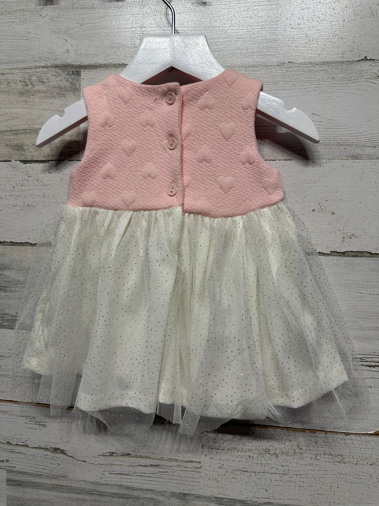 Girls Size 3-6m Nanette Baby Heart Dress - Very Good Used Condition
