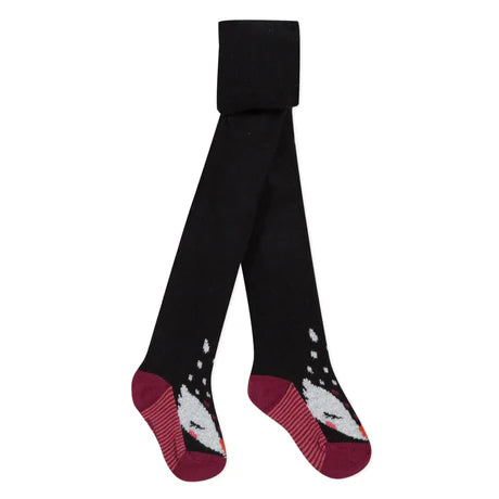 Size 0-3m (15/18) Catimini Black Fox Tights - New With Tags