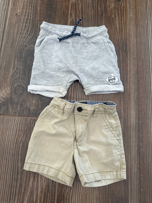 Boys Preowned Size 9-12m Shorts Lot (2 pair) - Good Used Condition