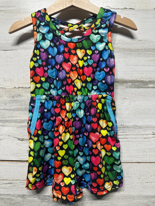 Heart Romper Little Dress Shop Size 3 VGUC