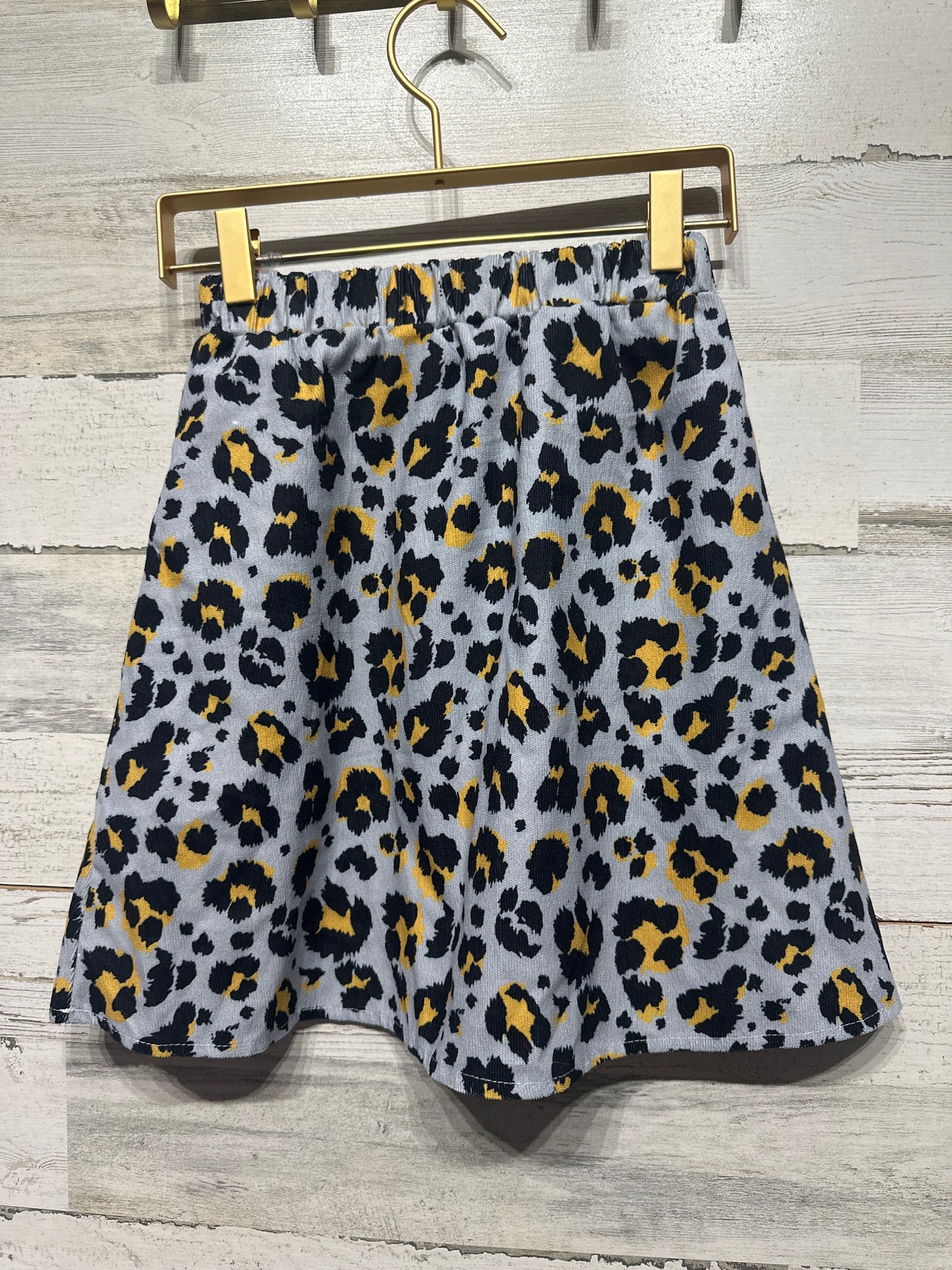 Girls Size 7-8 Leopard Skirt - Good Used Condition