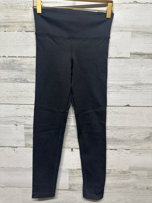 Girls Size 12 (Large) Athleta Girl Black Ribbed Compression Leggings - Very Good Used Condition