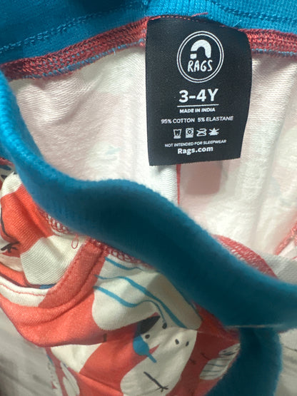 Size 3/4 Rags Snowman Joggers - Very Good Used Condition