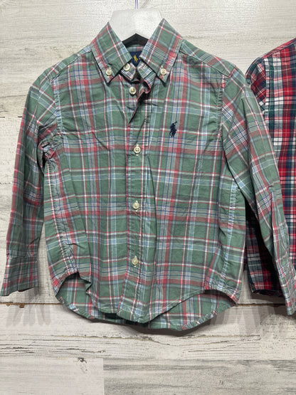 Size 2/2t Ralph Lauren / Janie and Jack Plaid Button Up Shirts - Very Good Used Condition