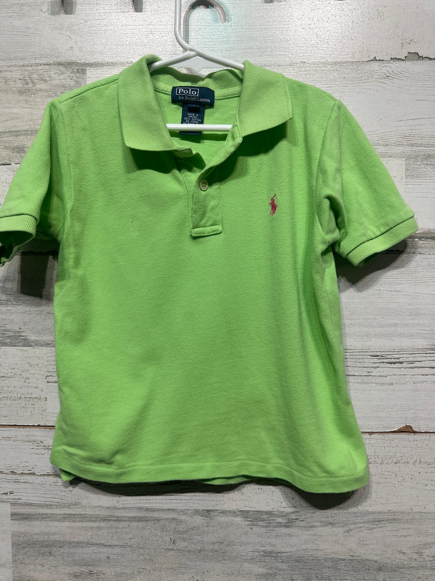 Boys Size 4 Polo by Ralph Lauren Green Polo Shirt - Good Used Condition