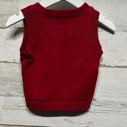 Boys Size 6-9m Cat and Jack Red Sweater Vest - Very Good Used Condition