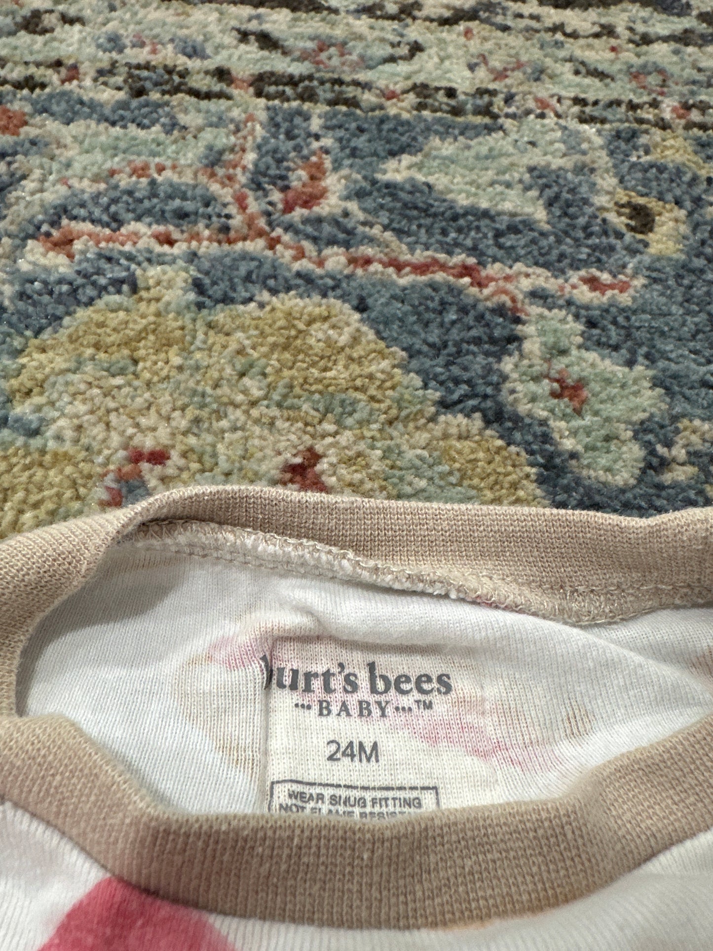 Burt’s Bees Size 24m Organic Cotton PBJ Pajama Set GUC