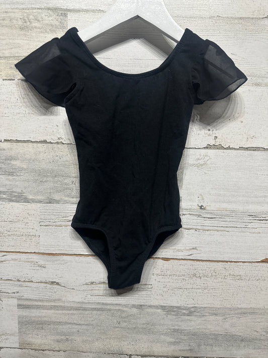 Girls Size 2-4 Years Black Leotard - Very Good Used Condition