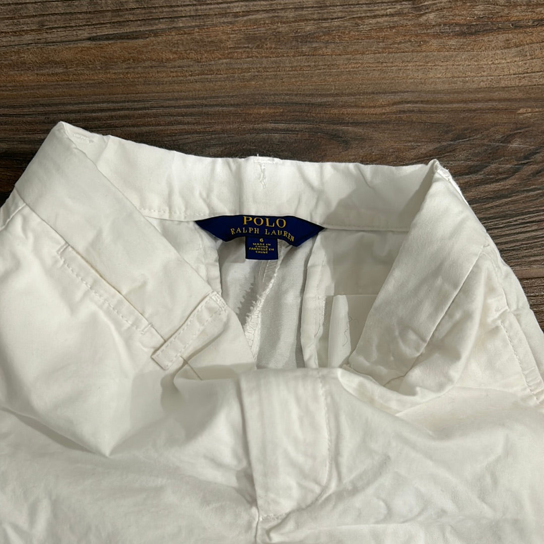 Boys Size 6 Polo Ralph Lauren White Pants - Good Used Condition