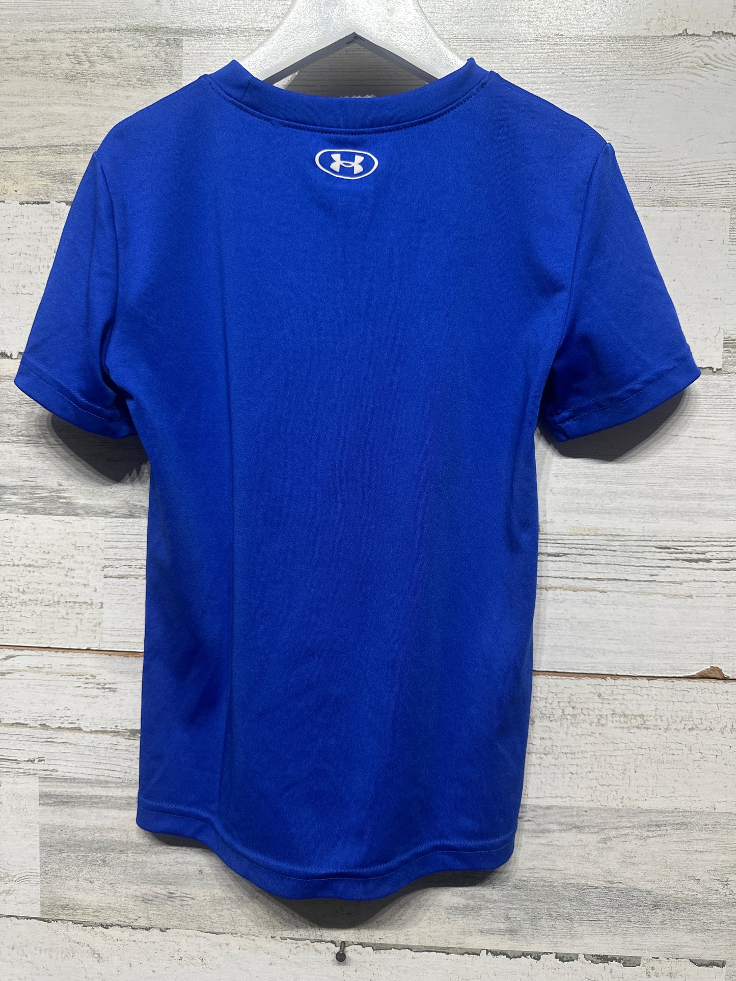 Boys Size 6 Under Armour Blue Logo Shirt - Very Good Used Condition