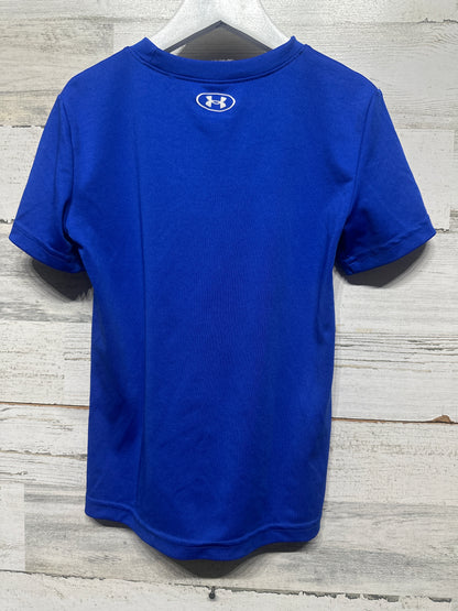 Boys Size 6 Under Armour Blue Logo Shirt - Very Good Used Condition