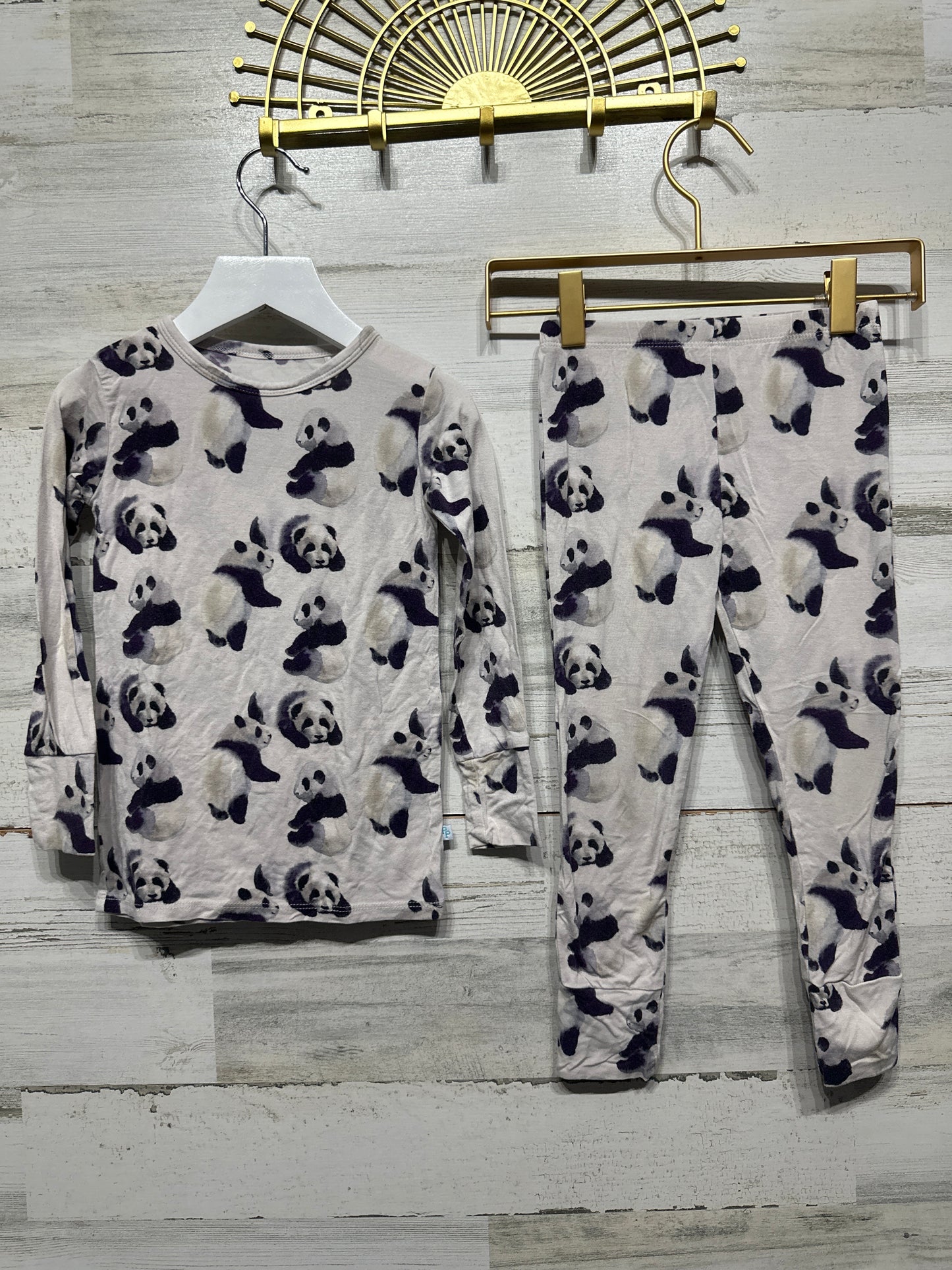 Boys Size 4t Posh Peanut Bamboo Panda Pajama Set - Good Used Condition