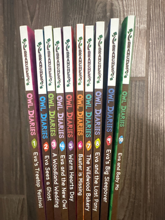 Owl Diaries 10 Book Set - Good Used Condition