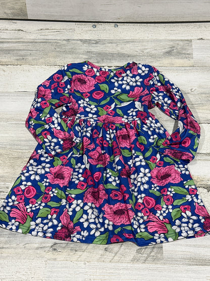 Long Sleeve Floral Dress - Girls Size 5/6 - Very Good Used Condition