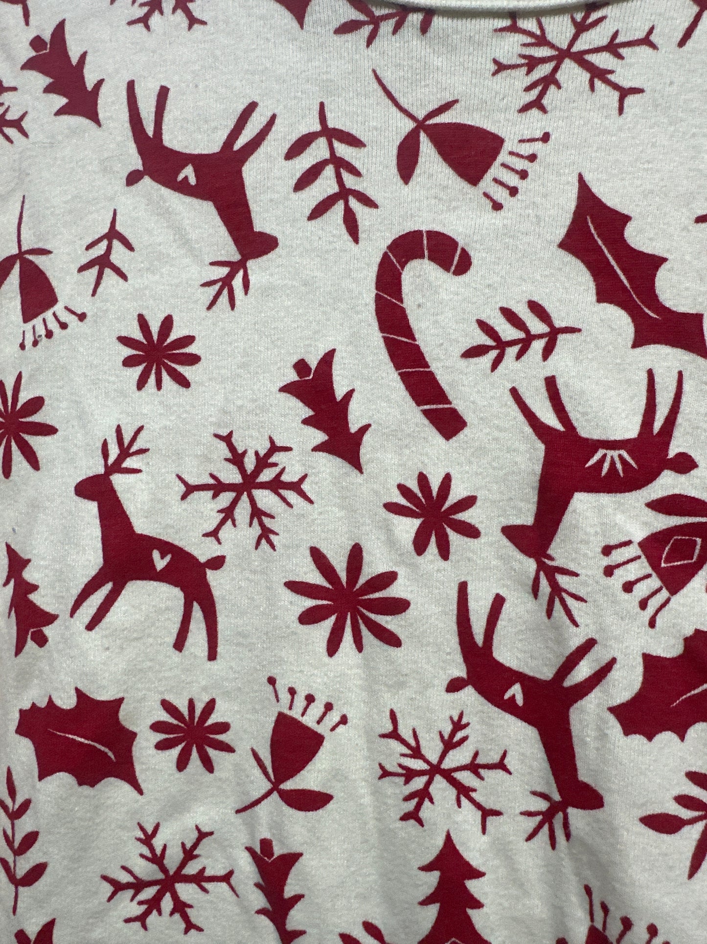 Hanna Andersson Organic Cotton Holiday Pajama Set Adult Size Large VGUC