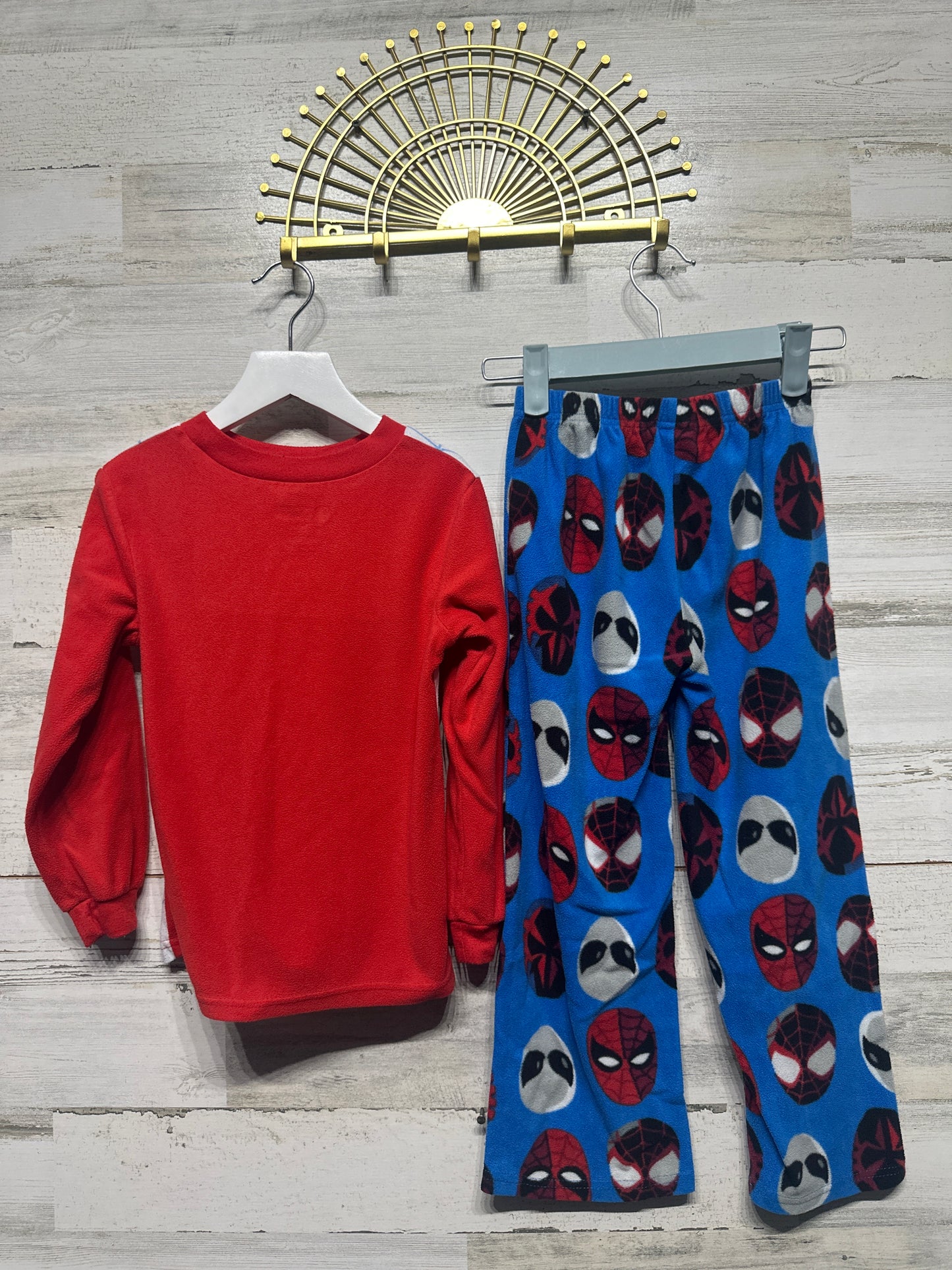 Spiderman Fleece PJ Set Boys XS 4-5 GUC