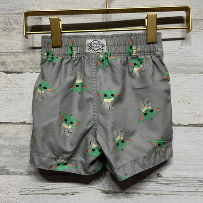 Boys Size 18-24m Star Wars/Gap Baby Yoda Swim Trunks - Good Used Condition