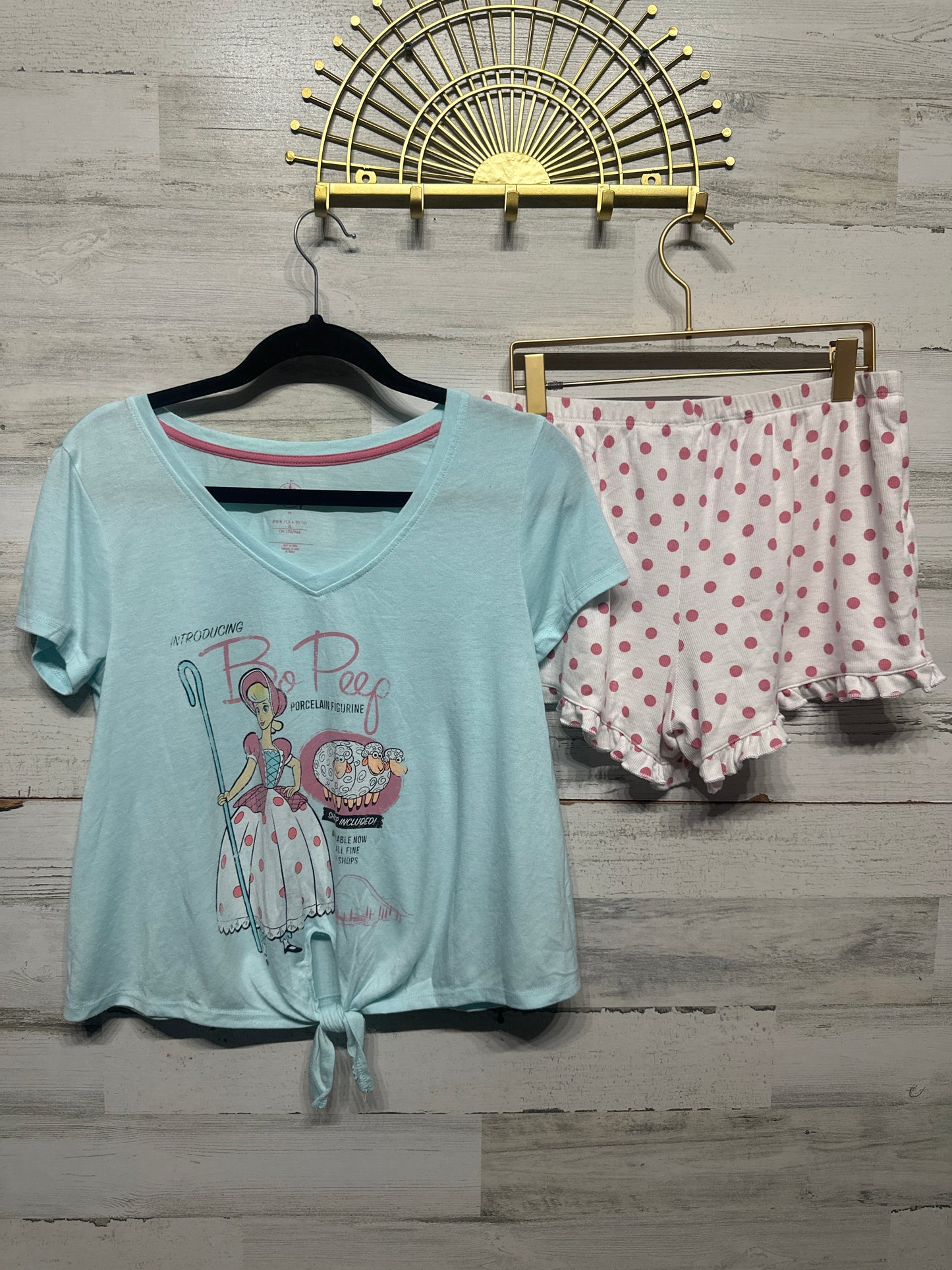 Women's Size Medium Disney Little Bo Peep Toy Story Pajama Set (2 Pieces) - Very Good Used Condition