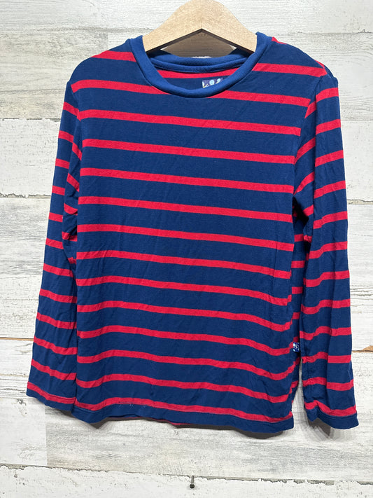 Bamboo Long Sleeve Striped Shirt - Kickee Pants - Boys Size XS 5-6 - Very Good Used Condition