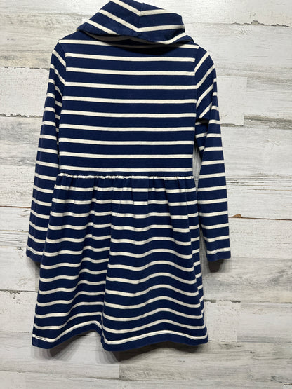 Vineyard Vines Turtle Neck Navy Striped Cotton Dress - Girls Size XS 5-6 - Very Good Used Condition