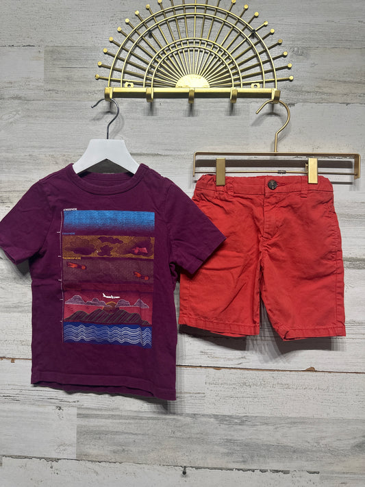 Boys Size 4/5 (XS) Gap Shirt and 4t H&M Shorts - Good Used Condition