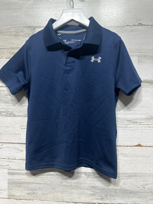 Boys Preowned Size XS Under Armour Navy Loose Drifit Polo Shirt - Very Good Used Condition