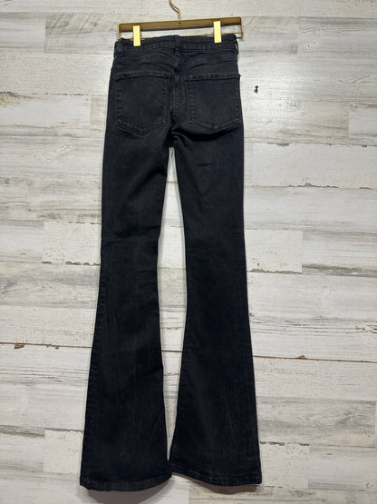 Women’s Preowned Size 2 Zara Premium Denim Black Flared Jeans - Good Used Condition