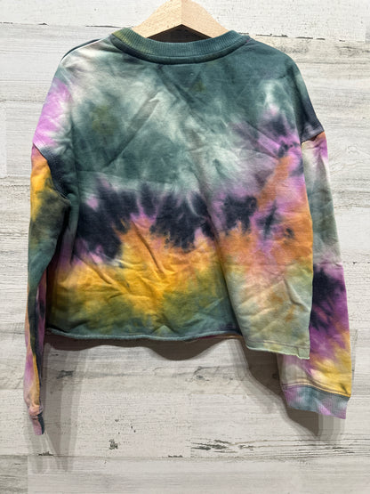 Girls Preowned Size 7-8 Medium Art Class Tie Dye Slightly Cropped Sweatshirt  - Good Used Condition