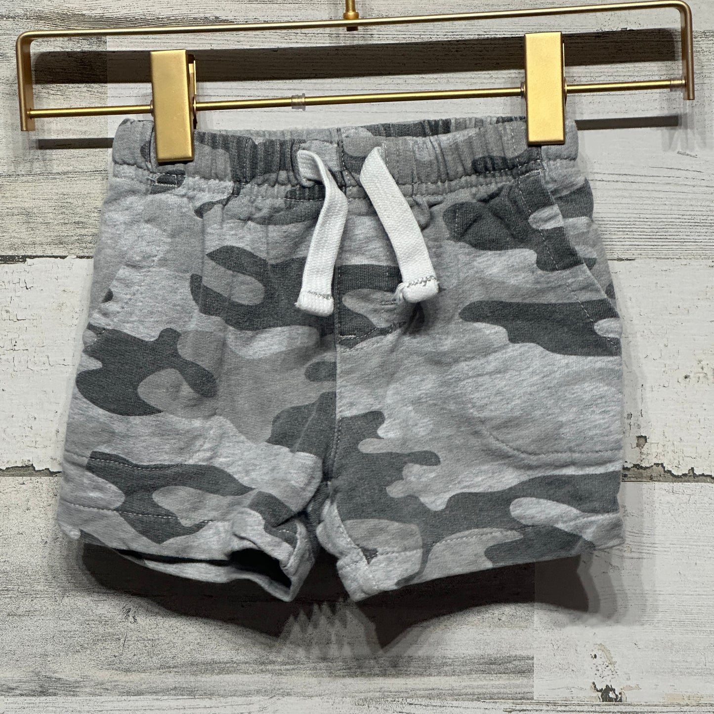 Boys Size 12m Carter's Grey Camo Shorts - Good Used Condition