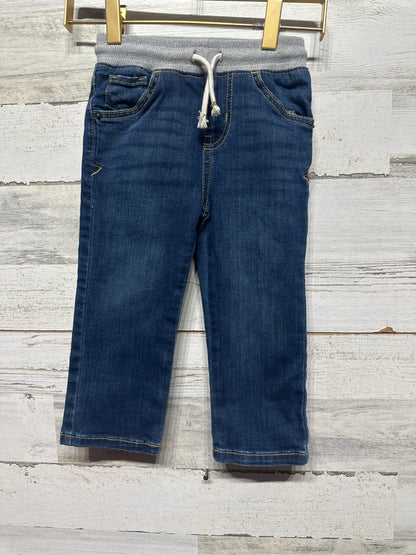 Boys Size 2t Cat & Jack Pull On Straight Jeans - Very Good Used Condition