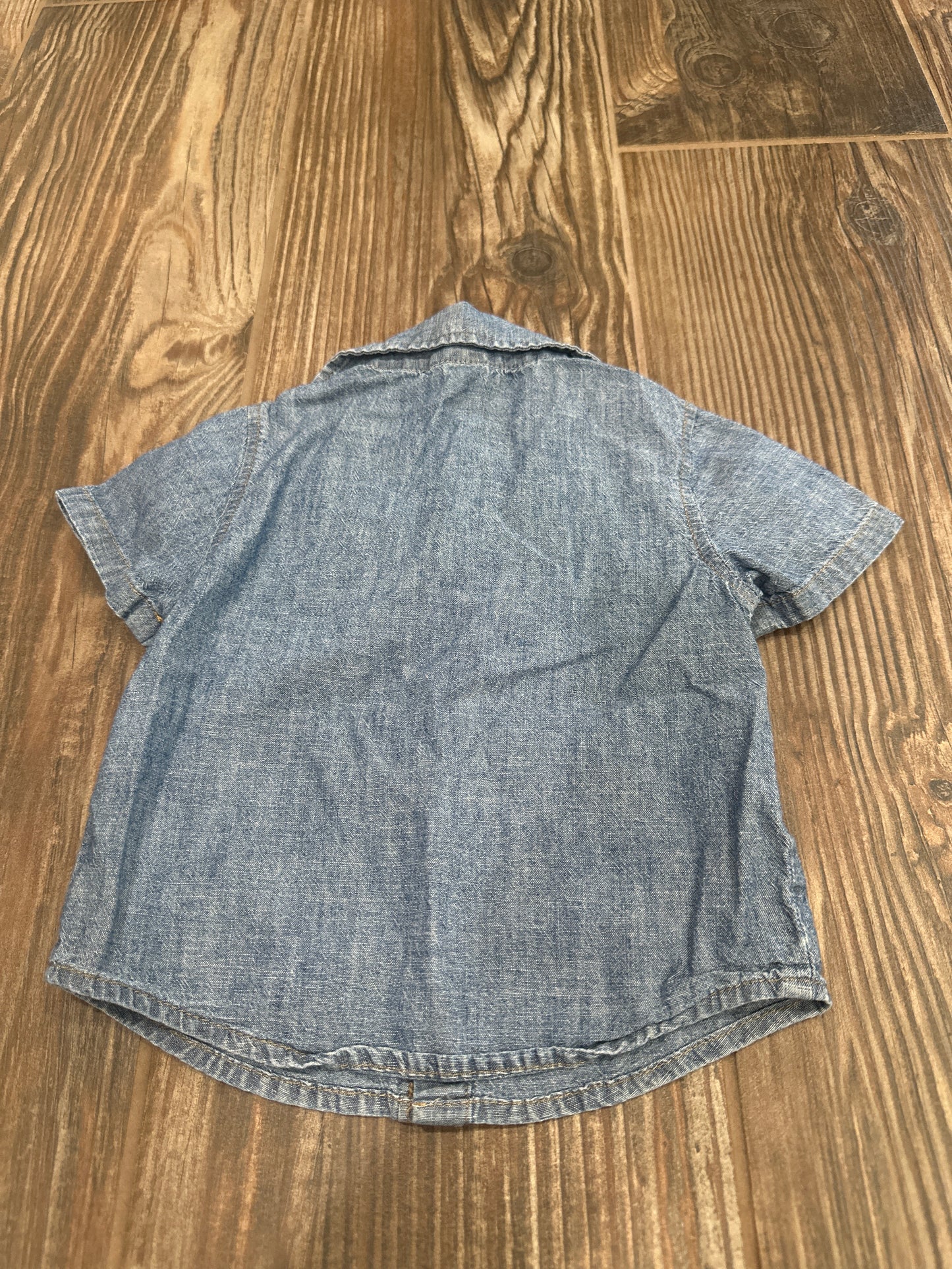 Boys Preowned Size 6-12m Old Navy Denim Button Up - Very Good Used Condition