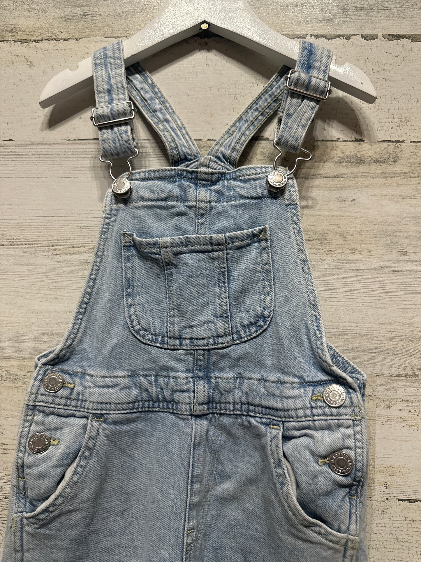 Girls Size 6 H&M Distressed Denim Overalls - Very Good Used Condition