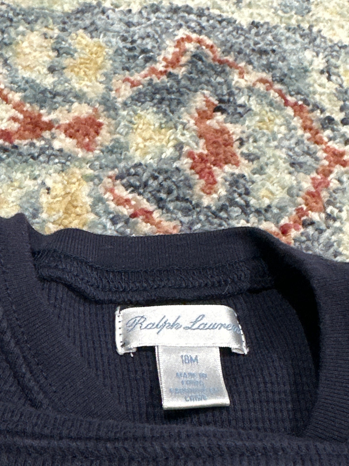 Ralph Lauren Navy Blue Thermal Boys Size 18m VGUC