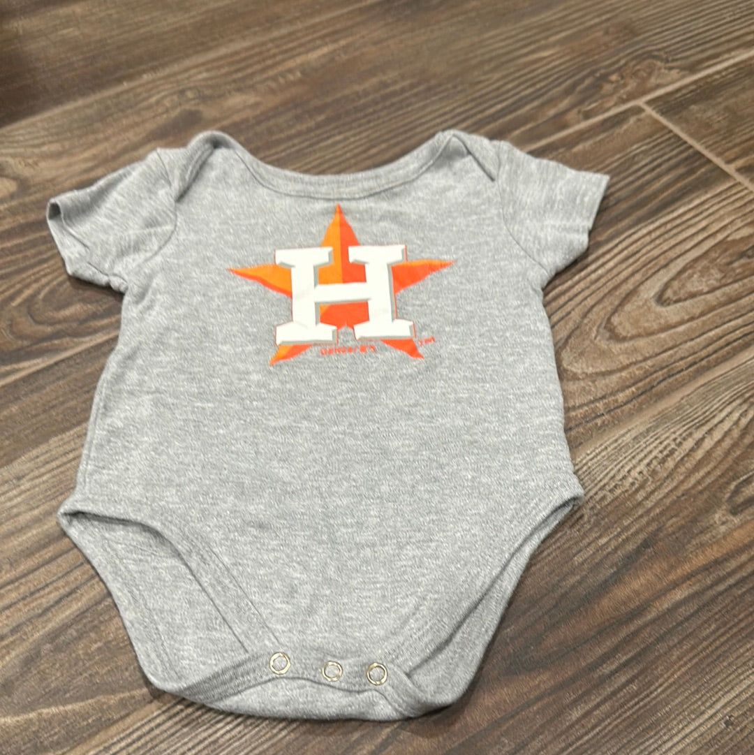 Boys Size 18m Houston Astros Onesie - Very Good Used Condition