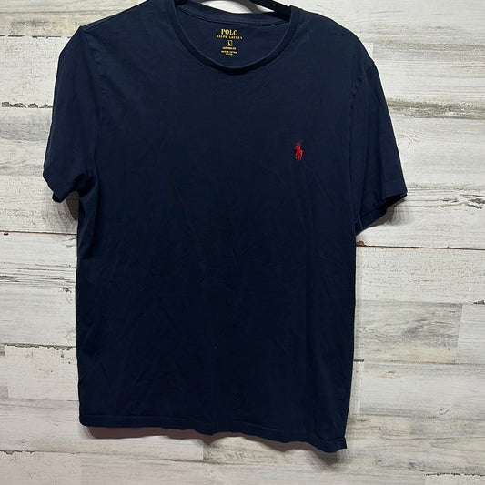 Men's Size Large Polo Ralph Lauren Navy Tee - Good Used Condition