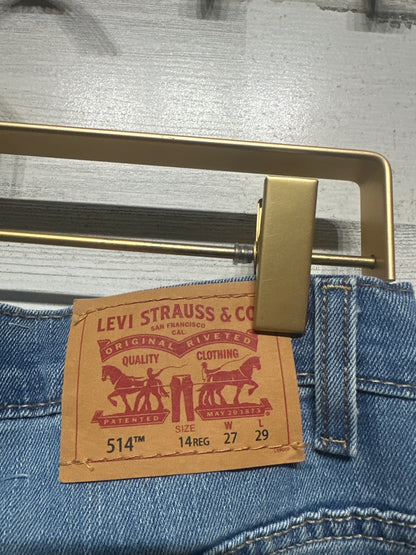 Size 14 Regular Boys 27x29 Levi's Performance 514 Straight Jeans - Very Good Used Condition