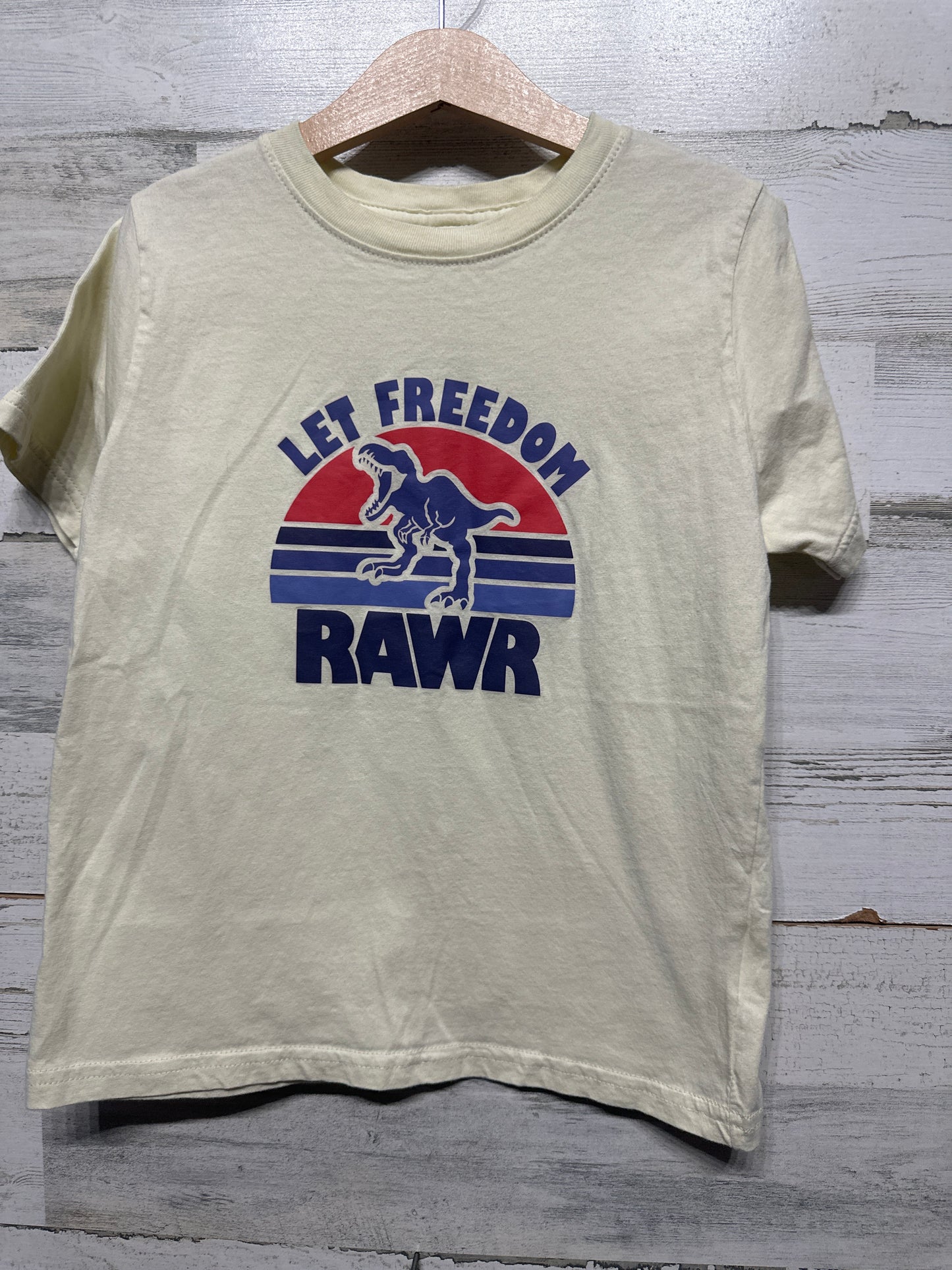 Size 7/8 Sweet Wink Let Freedom Rawr Dino T-Shirt - Very Good Used Condition