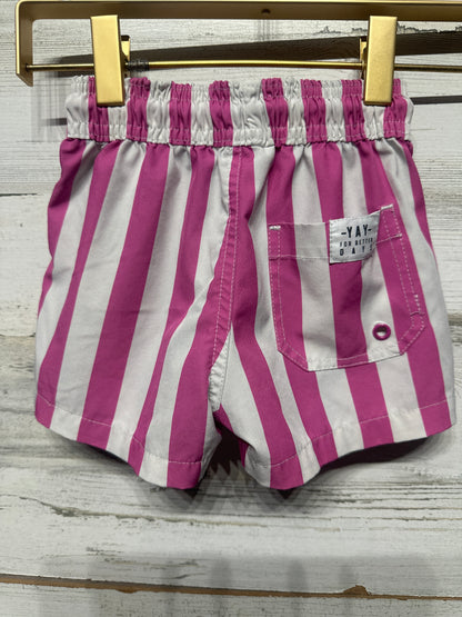Cotton On Kids Size 2 Pink Striped Swim Trunks Play Condition*