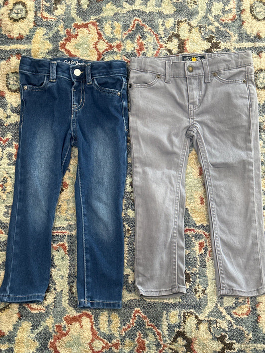 Girls Size 3t Jeggings Cat & Jack and Lucky VGUC
