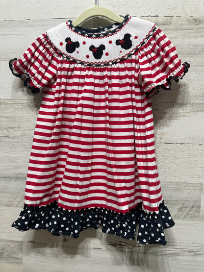 Girls Size 2t Banana Split Smocked Mouse Dress - Play Condition*