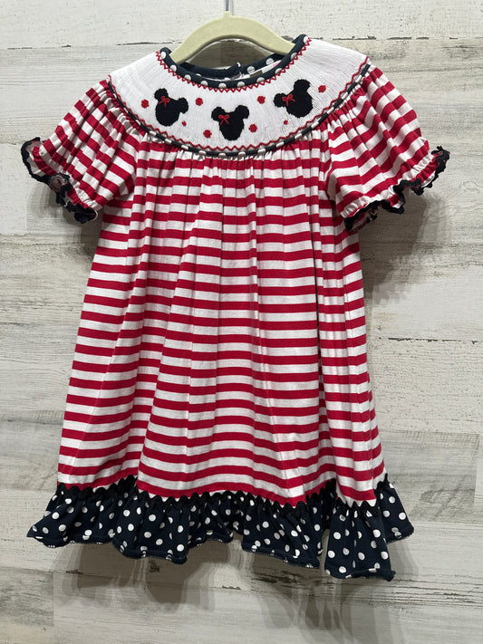 Girls Size 2t Banana Split Smocked Mouse Dress - Play Condition*