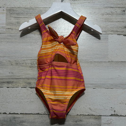 Girls Size 4 Cupshe one piece striped swimsuit - good used condition