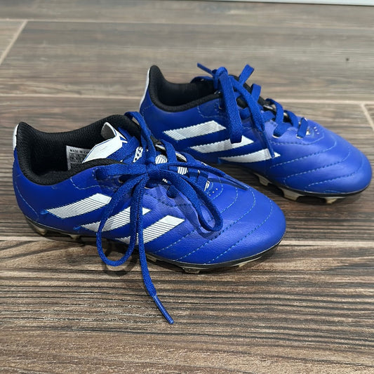Boys Size 11 toddler Adidas blue soccer cleats - good used condition
