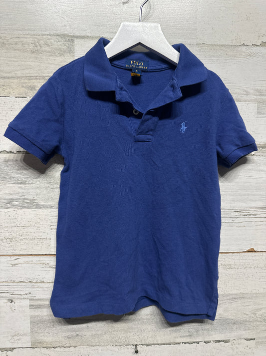 Polo Ralph Lauren Blue Polo Shirt - Boys Size 5 - Very Good Used Condition
