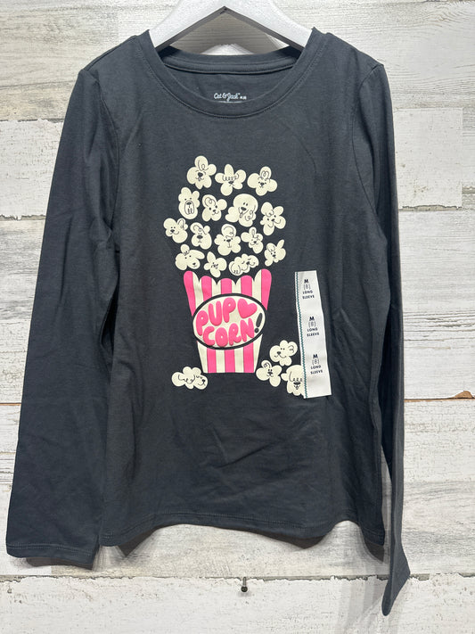Cat and Jack Pupcorn Long Sleeve Shirt - Girls Size Medium 8 - New With Tags