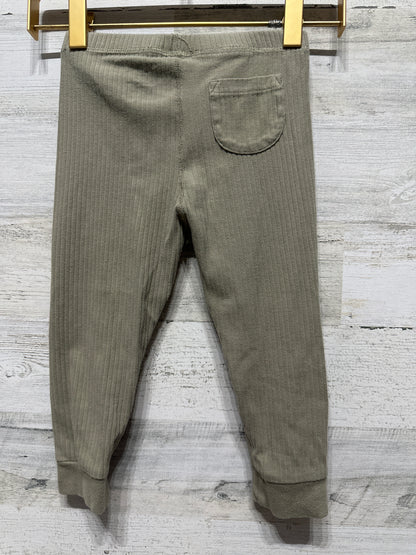 Boys Size 24m Easy Peasy Organic Cotton Blend Ribbed Pants - Good Used Condition