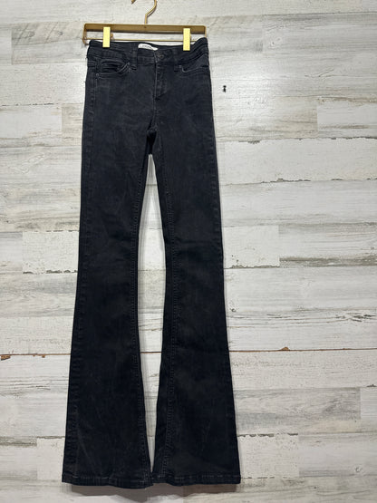 Women’s Preowned Size 2 Zara Premium Denim Black Flared Jeans - Good Used Condition