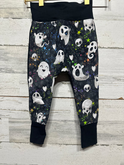 Boys Preowned Size 2t XO Dimples Handmade Ghosts Pants - Very Good Used Condition